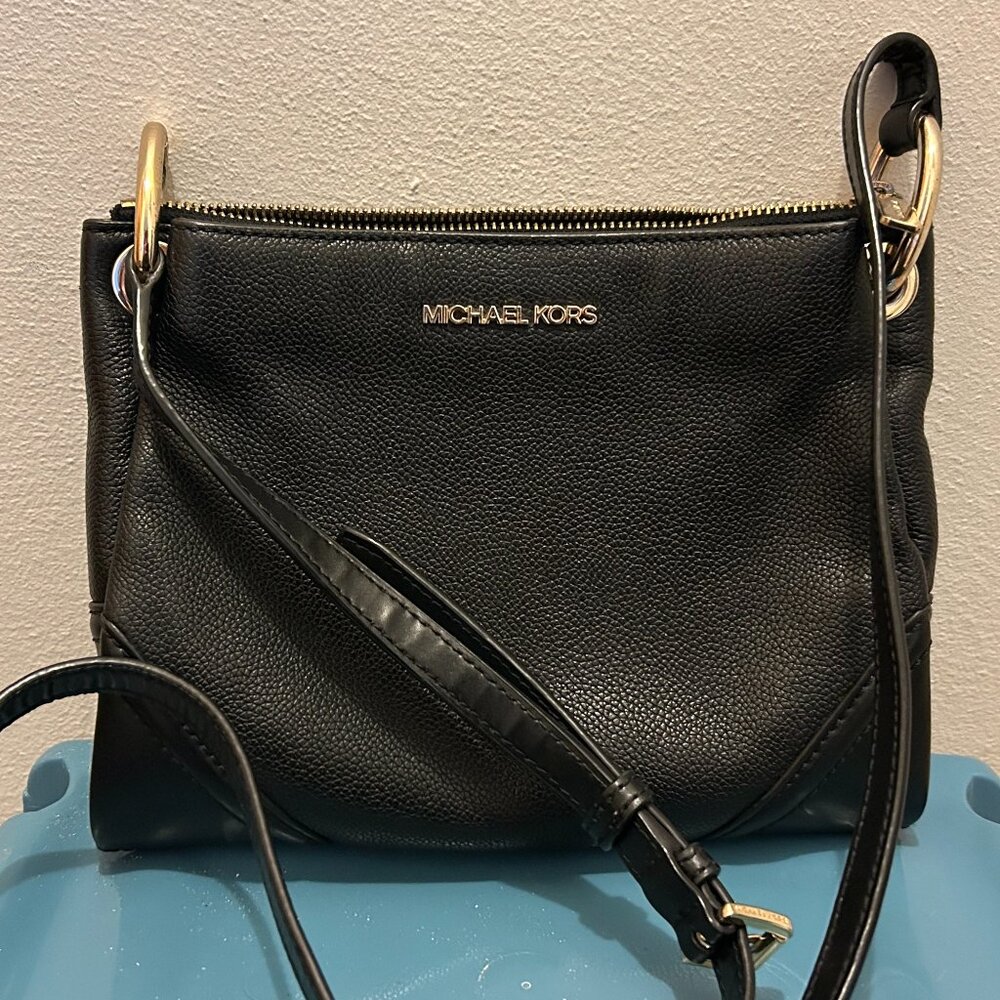 Michael Kors Nicole Large Pebbled Leather Crossbody Bag
